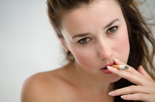woman with smoking fetish