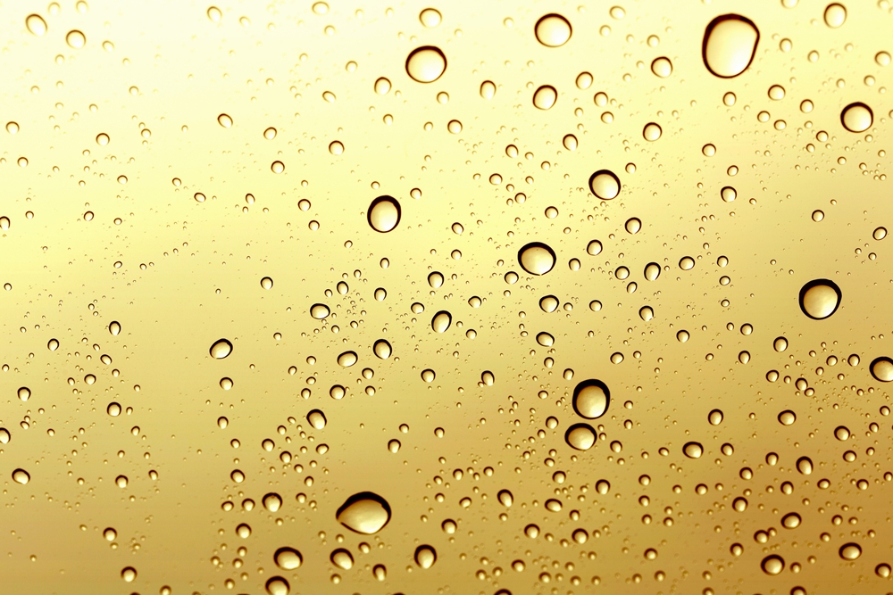 Gold Water Droplets
