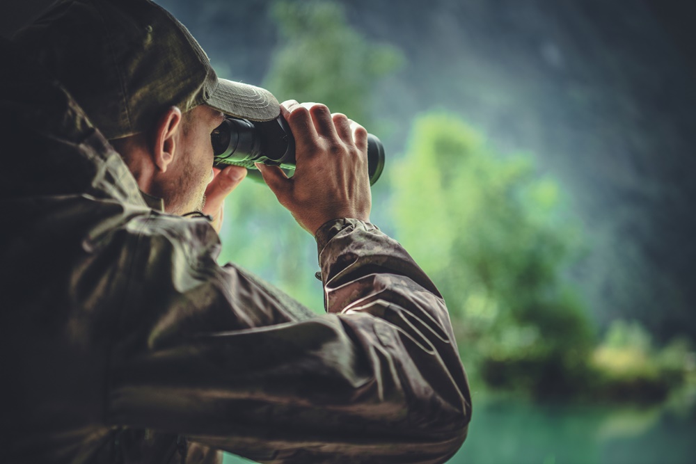 Hunter with Binoculars